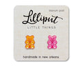 Gummy Bear Earrings // Colorful Fun Earrings: Pink/Orange