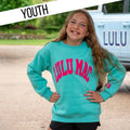 KD-SW-1007 MINT/HOT PINK PUFF: MINT/HOT PINK / Youth Small