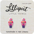Pink Christmas Nutcracker Earrings