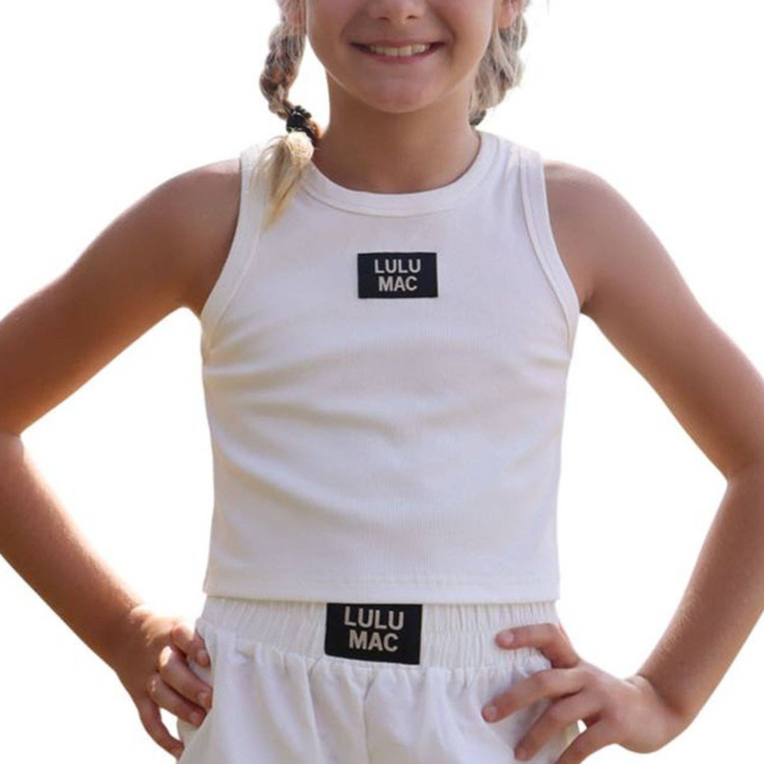 LM-KTK-1000 WHITE KIDS SOLID TANK: WHITE / Youth Small