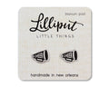 Cheer Megaphone Earrings - Custom Colors Available!: Black