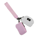 DP-8162 Lt. Pink/White Lulu Mac Double Pouch Wristlets