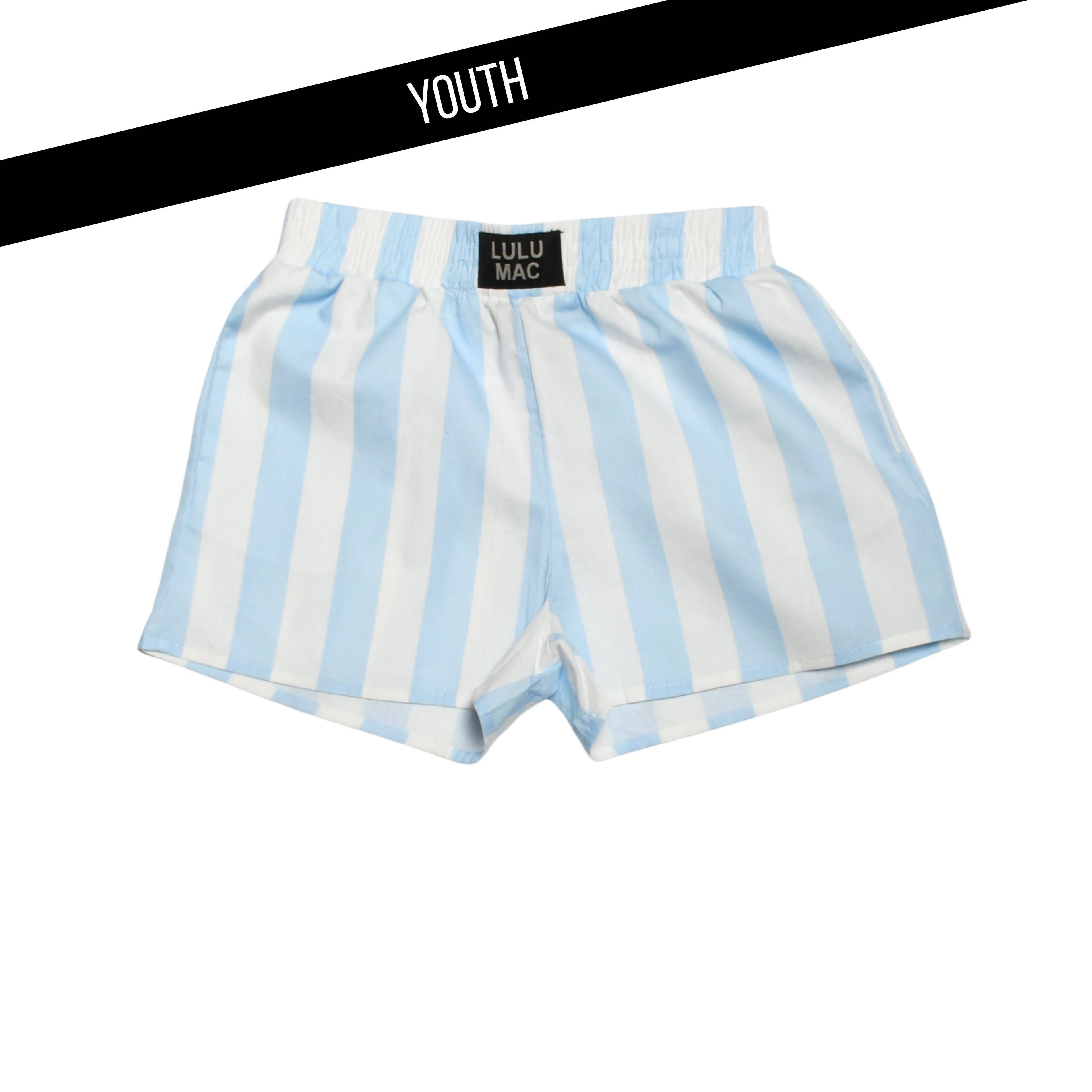 KDBX-DBS LIGHT BLUE DARBY KIDS SHORTS: LIGHT BLUE / Youth Small
