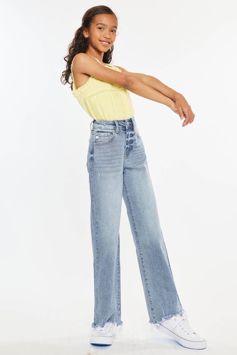 YOUTH HIGH RISE SLIM WIDE-YC2565L: LIGHT / 10