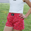 LM-KSH-1001-Red Bandana KIDS SHORTS: Red Bandana / Youth Small