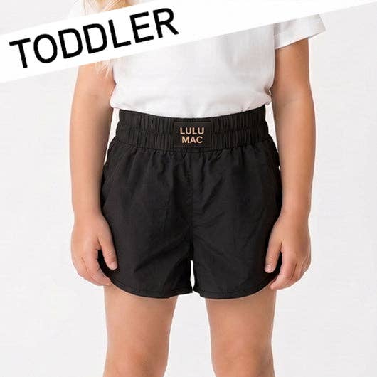 TD-SH-1000- BLACK TODDLER SOLID SHORT: BLACK / 6